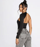 Asymmetric One Shoulder Bodysuit