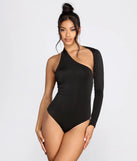 Asymmetric One Shoulder Bodysuit