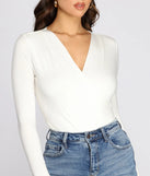 Wrapped In Basics Surplice Bodysuit