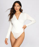 Wrapped In Basics Surplice Bodysuit