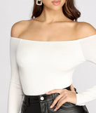 Simple Style Off The Shoulder Bodysuit