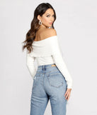 Off The Shoulder Merrow Hem Bodysuit