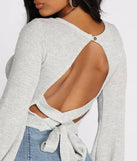 Cross & Tie Back Knit Top