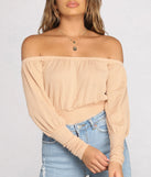 All About Knit Ribbed Off Shoulder Top