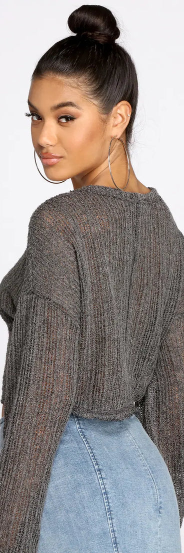 Relaxin' & Loungin' Knit Cropped Top