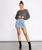 Relaxin' & Loungin' Knit Cropped Top