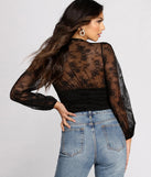 Time And Lace Deep V Crop Top
