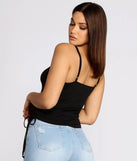 Drawstring Hem Casual Cami