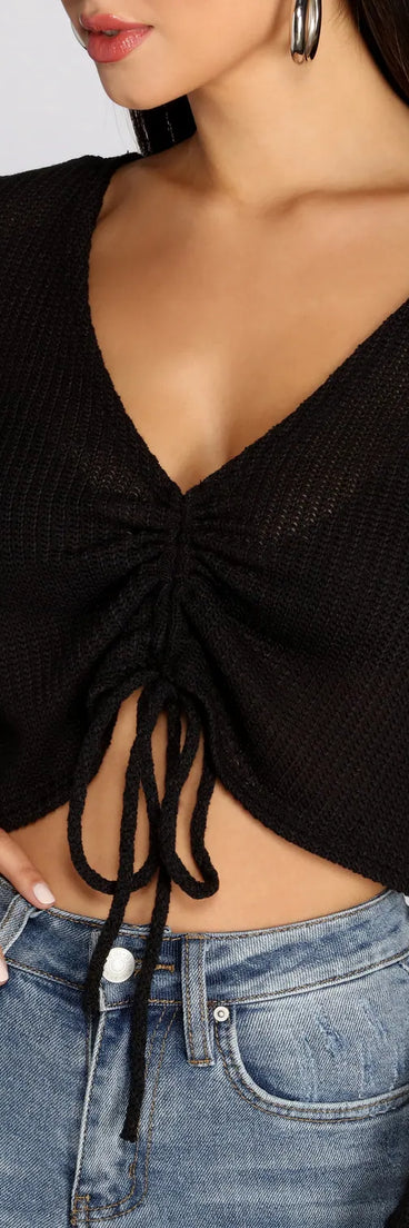 Can't Get Over Knit Crop Top