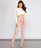 Twist Front Knit Crop Top