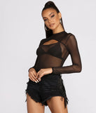 Cut Out Mesh Bodysuit