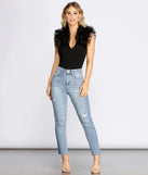 Drama Queen Ruffle Detail Bodysuit