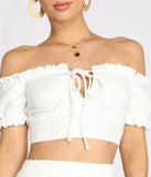 Ready For My Close Up Textured Crop Top