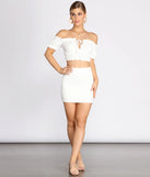 Ready For My Close Up Textured Crop Top