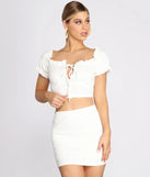 Ready For My Close Up Textured Crop Top