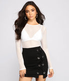 Encircled In Glam Mesh Crop Top