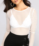 Encircled In Glam Mesh Crop Top