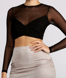 All Eyes on You Mesh Crop Top