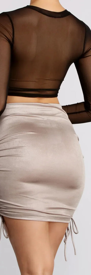 All Eyes on You Mesh Crop Top