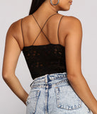 Lace Back Double Strap Crop Top