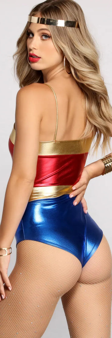 Lady Justice Metallic Foiled Bodysuit