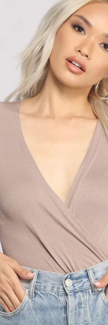 All Wrapped Up In Chic Style Bodysuit