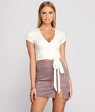 Tied To Basics Ribbed Crop Top