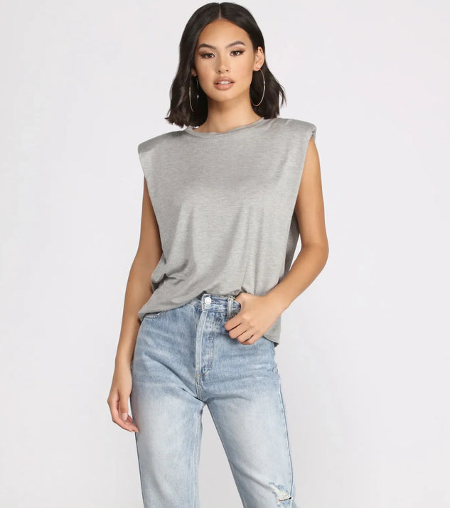 Crew Neck Basic Muscle Tee