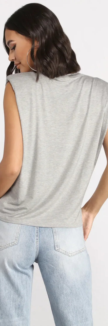 Crew Neck Basic Muscle Tee