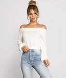 She's A Stunner Off The Shoulder Crop Top