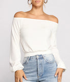 She's A Stunner Off The Shoulder Crop Top