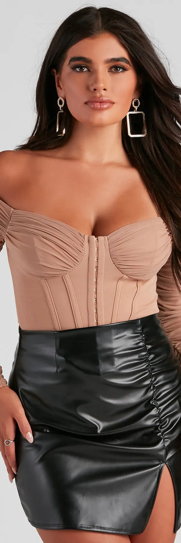 Ruched Moment Cropped Bustier