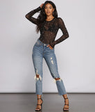 Glam Goals Mesh Rhinestone and Pearl Bodysuit