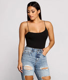 Keeping Knit Basic Asymmetrical Strap Bodysuit