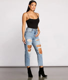Keeping Knit Basic Asymmetrical Strap Bodysuit
