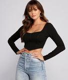 Feeling Glam Crepe Crop Top
