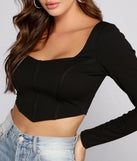 Feeling Glam Crepe Crop Top