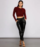 So Chic Crew Neck Lurex Crop Top