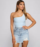 Sultry Style One-Shoulder Crop Top