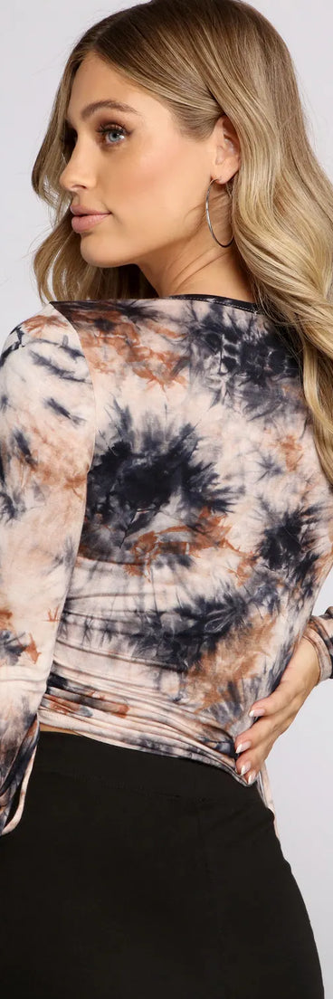 Tie Dye Jersey Knit Crop Top