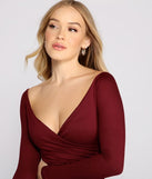 Keeping Knit Basic Surplice Wrap Top