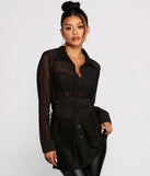 Chic And Sheer Mesh Tunic