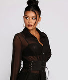 Chic And Sheer Mesh Tunic