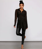 Chic And Sheer Mesh Tunic