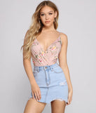 Fab Floral Surplice Bodysuit