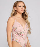 Fab Floral Surplice Bodysuit