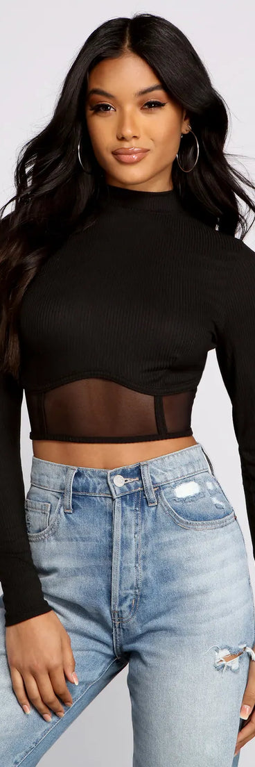 Mesmerize In Mesh Crop Top