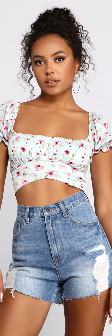 Blooming Beauty Floral Crop Top