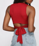Casual Cutie Ribbed Knit Crop Top