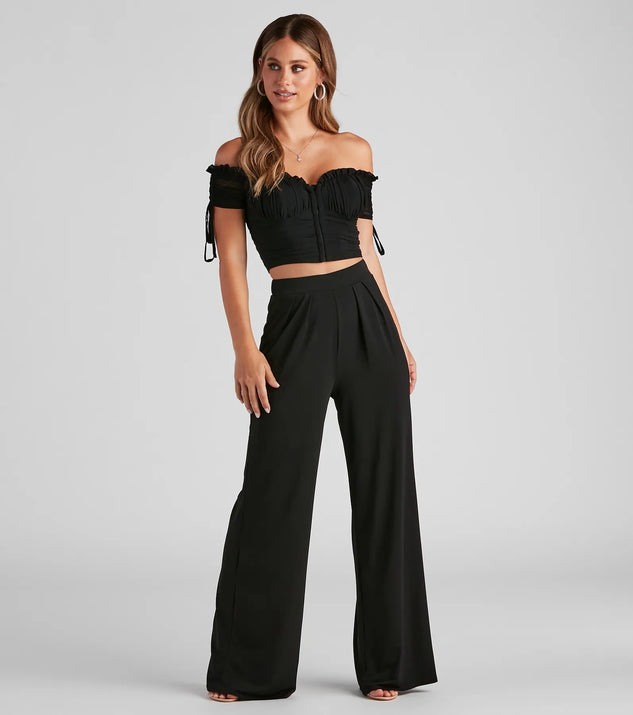 Hooked In Ruched Crop Top | Windsor